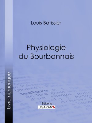 cover image of Physiologie du Bourbonnais